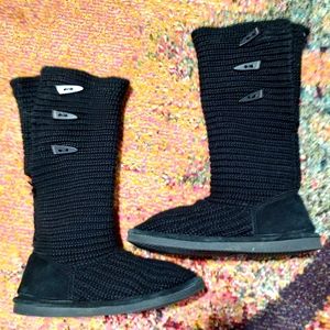 Bear Paw Sheep Skin Footed Knit Boots